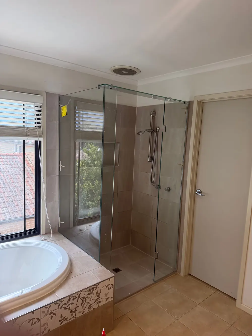 New frameless shower screen after replacement Melbourne