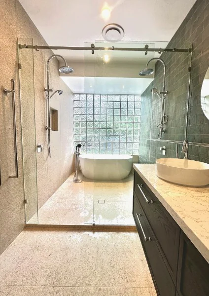 Frameless sliding shower screen Melbourne